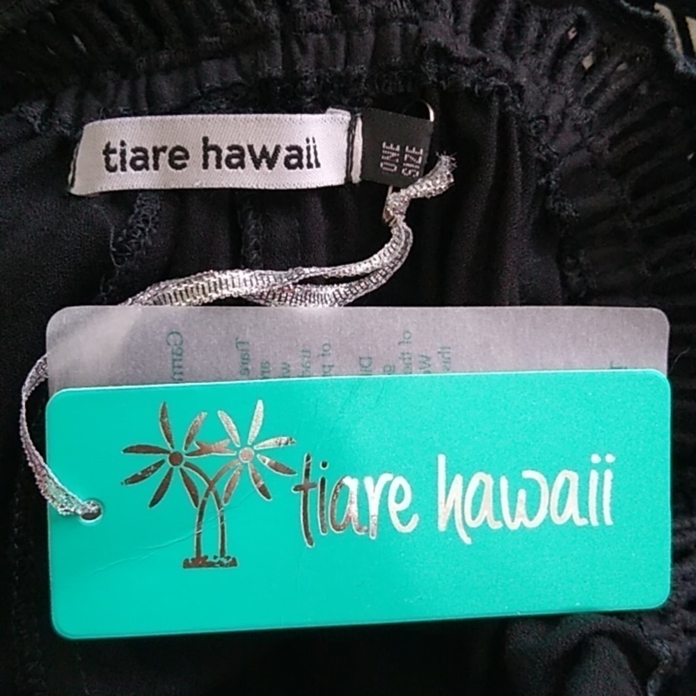 NEW Tiare Hawaii Spaghetti Strap Lattice Crochet Back Maxi Dress - One Size - Picture 11 of 15